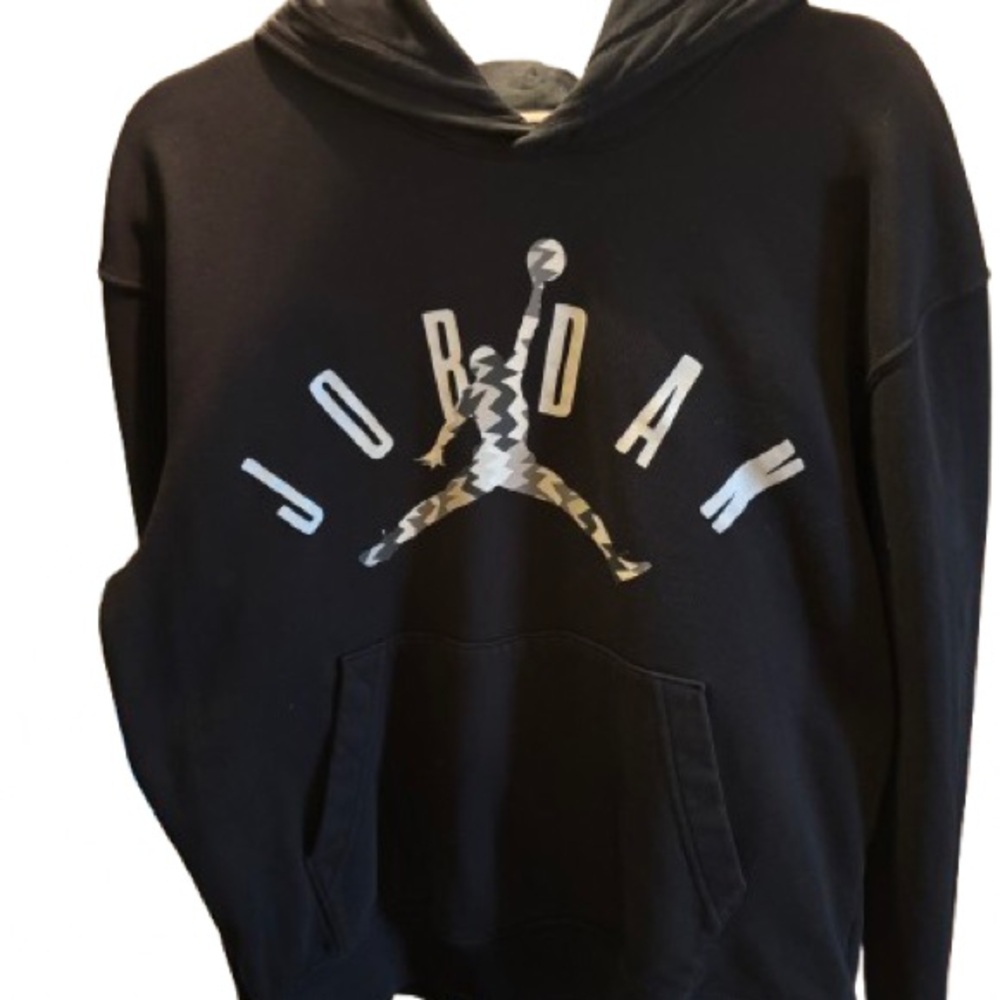 Jordan Black and Gray Men's Sweater
